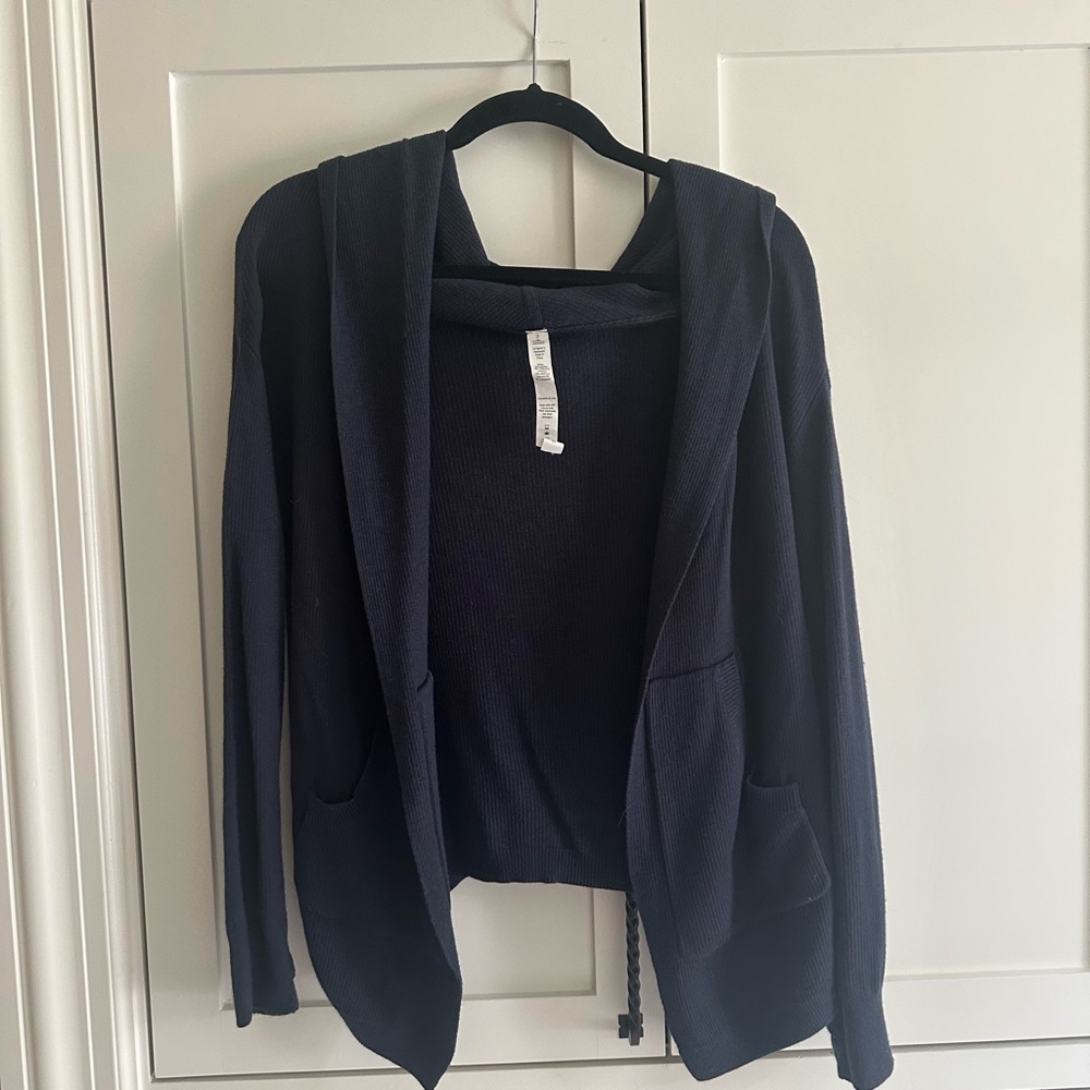 Navy Blue Lululemon Hooded Cardigan